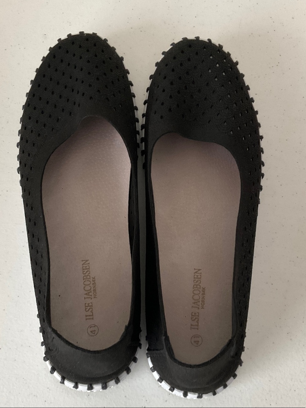 Ilse Jacobsen Tulip0026 Perforated Ballerina Slip-On Flats - Picture 4 of 6
